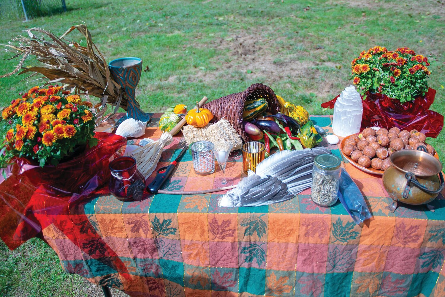BOUNTIFUL FUTURE: A harvest altar was set for a past RI PPD in Johnston.